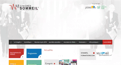 Desktop Screenshot of lecongresdusommeil.com
